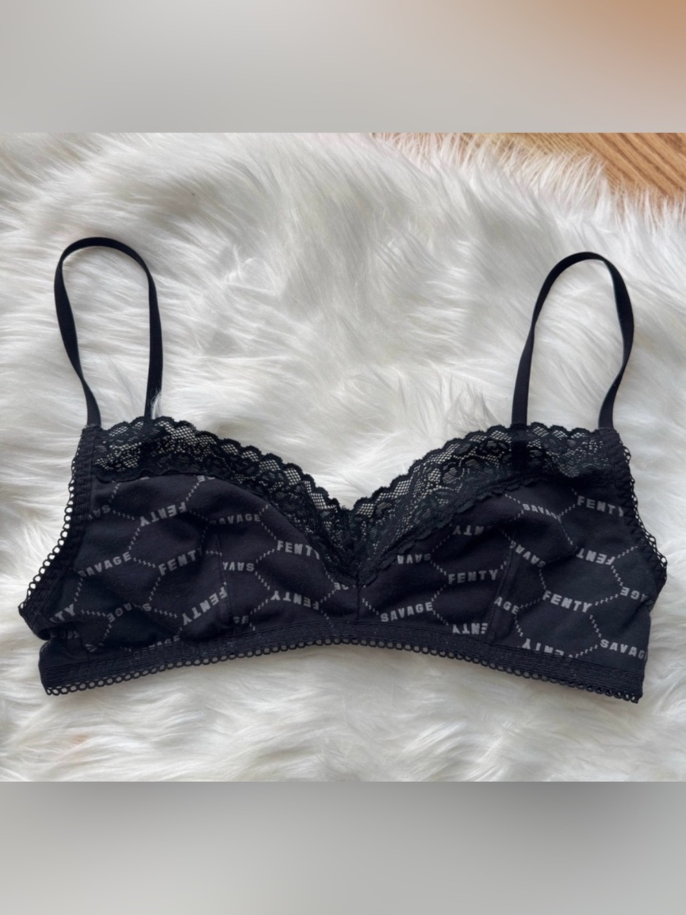 Savage X Fenty Black Lace Bralette